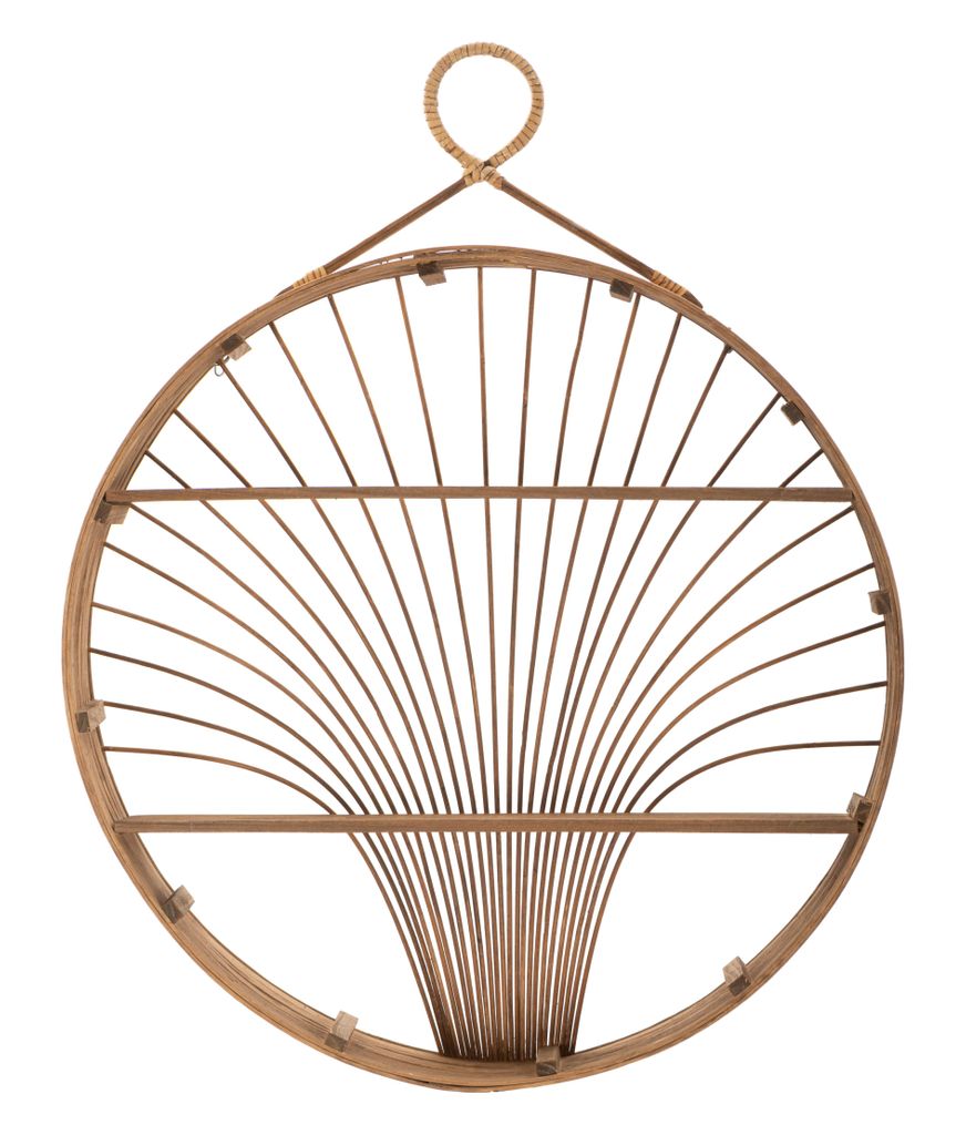 Rattan fali polc, kerek - PLUMES - Butopêa
